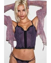 Out From Under - Clover Stripe Corset Top - Lyst