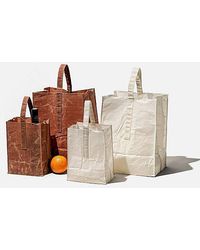 Puebco - Waxed Cotton Reusable Grocery Bag With Handle - Lyst