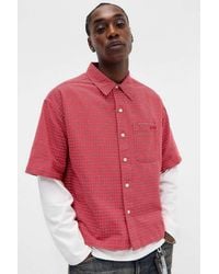 BDG - Red Arlo Check Short Sleeve Shirt - Lyst
