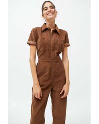 Urban Outfitters Uo Parker Corduroy Coverall Jumpsuit - Brown