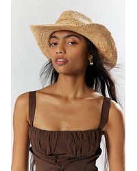 Urban Outfitters - Millie Woven Raffia Cowboy Hat - Lyst