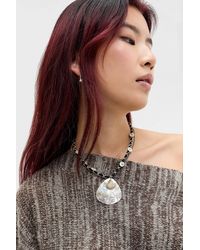 Silence + Noise - Silence + Noise Etched Shell Charm Rope Necklace - Lyst