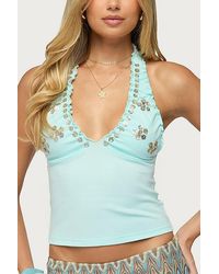 Edikted - Chana Button Halter Top - Lyst