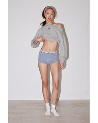 Out From Under - Bubble Hem Cropped Sweatshirt - Lyst