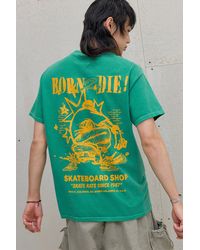 Urban Outfitters - Uo Green Born To Die Skate T-shirt - Lyst
