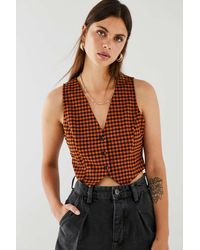 Urban Outfitters UO - Karierte Weste - Orange