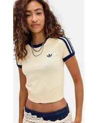 adidas Originals - Ecru Short Sleeve Baby Tee - Lyst
