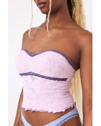 Out From Under - Aaliyah textured sweetheart bandeau top - Lyst