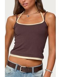 Edikted - Roya Layered Halter Tank Top - Lyst