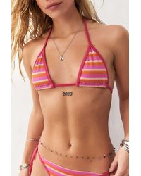 Urban Outfitters - Uo Stripe Triangle Bikini Top - Lyst