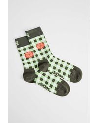 Happy Socks - Gingham Orange Socks - Lyst