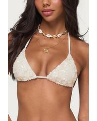 Edikted - Grace Sequin Triangle Bikini Top - Lyst
