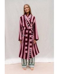 TBCo - Striped Cotton Bath Robe - Lyst