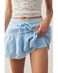 Out From Under - Jayden Lace-Inset Skort - Lyst