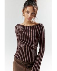 Silence + Noise - Reagan Textured Boat Neck Sweater - Lyst