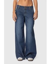 Edikted - Cory Striped Low Rise Jean - Lyst