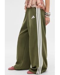 adidas - Olive 3-stripes Jersey Track Pants - Lyst