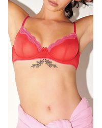 Out From Under - Mesh Cherish Contrast Underwired Bra - Lyst