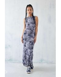 Urban Outfitters - Uo Pamela Mesh Slash Neck Maxi Dress - Lyst