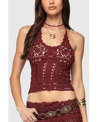 Edikted - Kelani Crochet Halter Top - Lyst