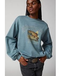 Urban Outfitters - Michigan Lake Huron Embroidered Sweatshirt - Lyst