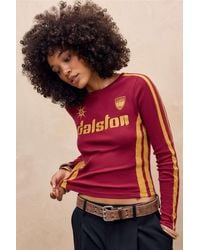 Urban Outfitters - Uo Dalston Football Long Sleeve T-shirt - Lyst