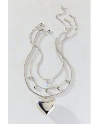 Urban Outfitters - Myth Of Love Heart Pendant Layering Necklace Set - Lyst