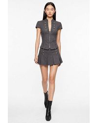 Personal Code - Napoleon Pleated Mini Skort - Lyst