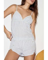 Out From Under - Stripe Laundered Cotton Cami - Lyst