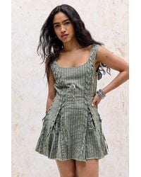 BDG - Sienna Eyelet Lace-up Dress - Lyst