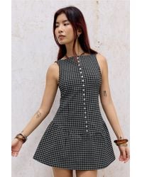Silence + Noise - Silence + Noise Pearl Dropped Waist Mini Dress - Lyst