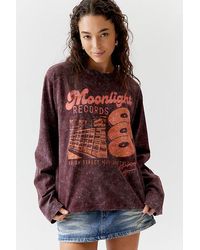 Urban Outfitters - Moonlight Records Long Sleeve Graphic Tee - Lyst