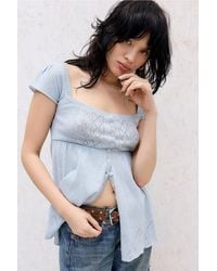 Urban Outfitters - Uo Bexley Babydoll Top - Lyst