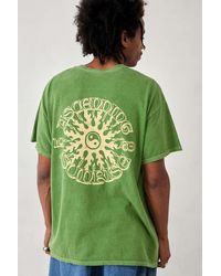 Urban Outfitters - Uo Green Ascending Sunrise T-shirt - Lyst
