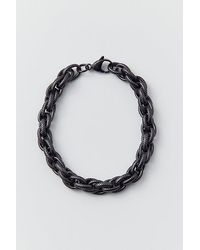Urban Outfitters - Textured Rope Chain Stainless Steel Statement Bracelet - Lyst