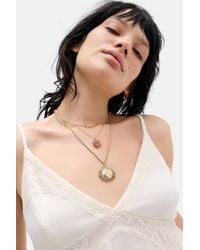 Silence + Noise - Silence + Noise Hammered Sun Pendant Necklace - Lyst