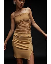 ZEMETA - Mesh Low-Belt Mini Dress - Lyst