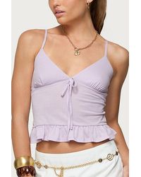 Edikted - Martie Peplum Tank Top - Lyst