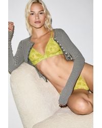 Out From Under - Floral Flocked Triangle Bra - Lyst