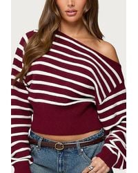 Edikted - Mika Off Shoulder Oversized Sweater - Lyst