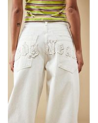 BDG - Jaya Applique Denim Baggy White Jeans - Lyst