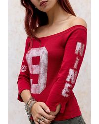 BDG - Harlie 9 Off-shoulder Graphic Tee - Lyst