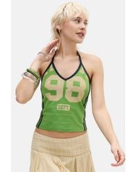 Urban Outfitters - Uo 98 Tie Neck Graphic Halter Top - Lyst