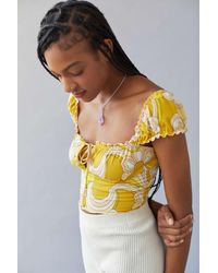Uo Christiana Square Neck Playsuit 