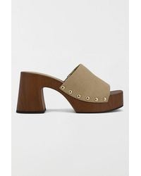 MIA - Mia Emmerie Heeled Mule Wooden Sandal - Lyst