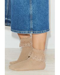 Urban Outfitters - Ruffle Ribbed Crew Sock - Lyst