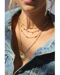 Urban Outfitters - Liza Long Metal Pendant Layering Necklace Set - Lyst