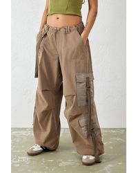 BDG Beige Strappy Cargo Pant - Brown