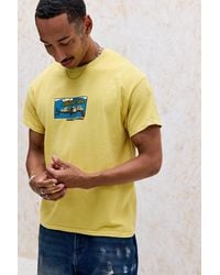 Urban Outfitters - Uo Yellow Under The Weather T-shirt - Lyst