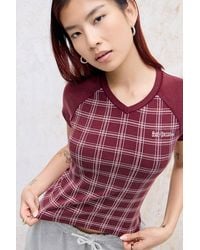 iets frans... - Check High V-neck T-shirt S At Urban Outfitters - Lyst